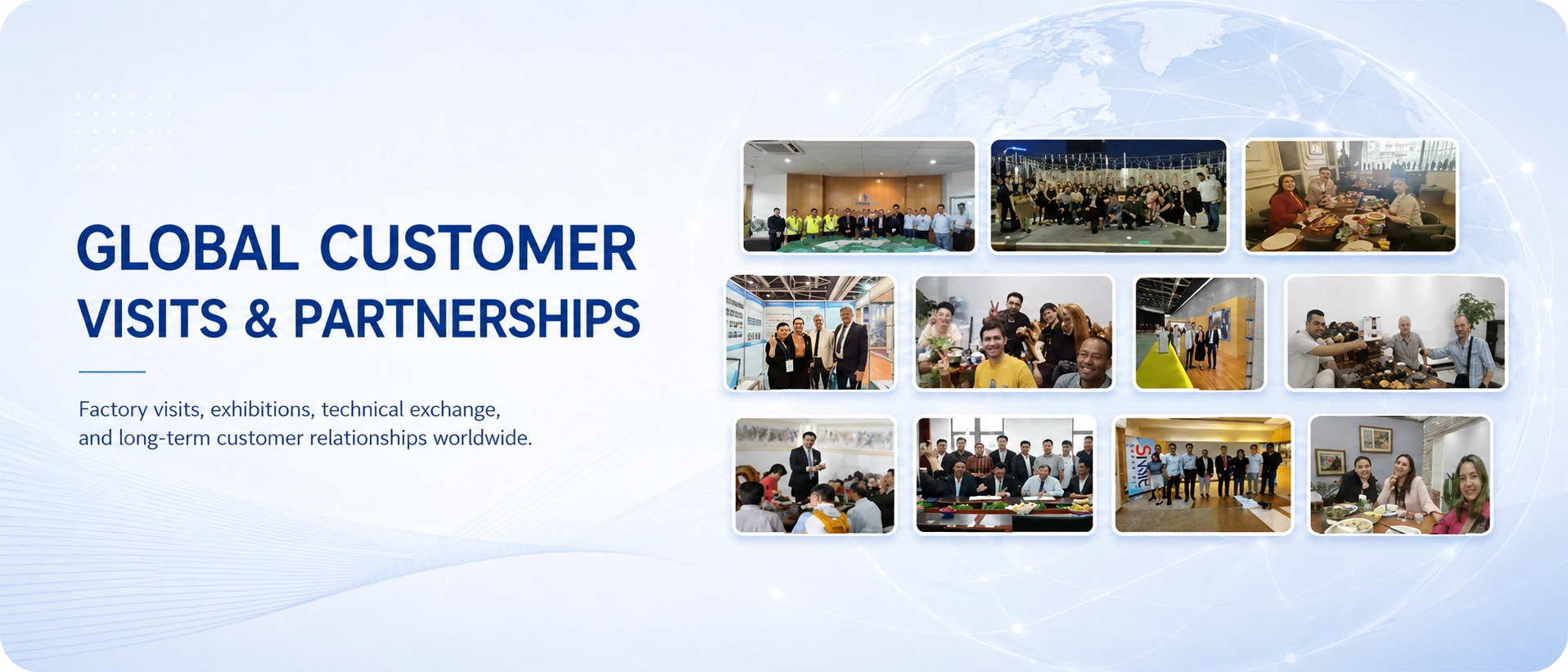 Global customer and partner distribution map
