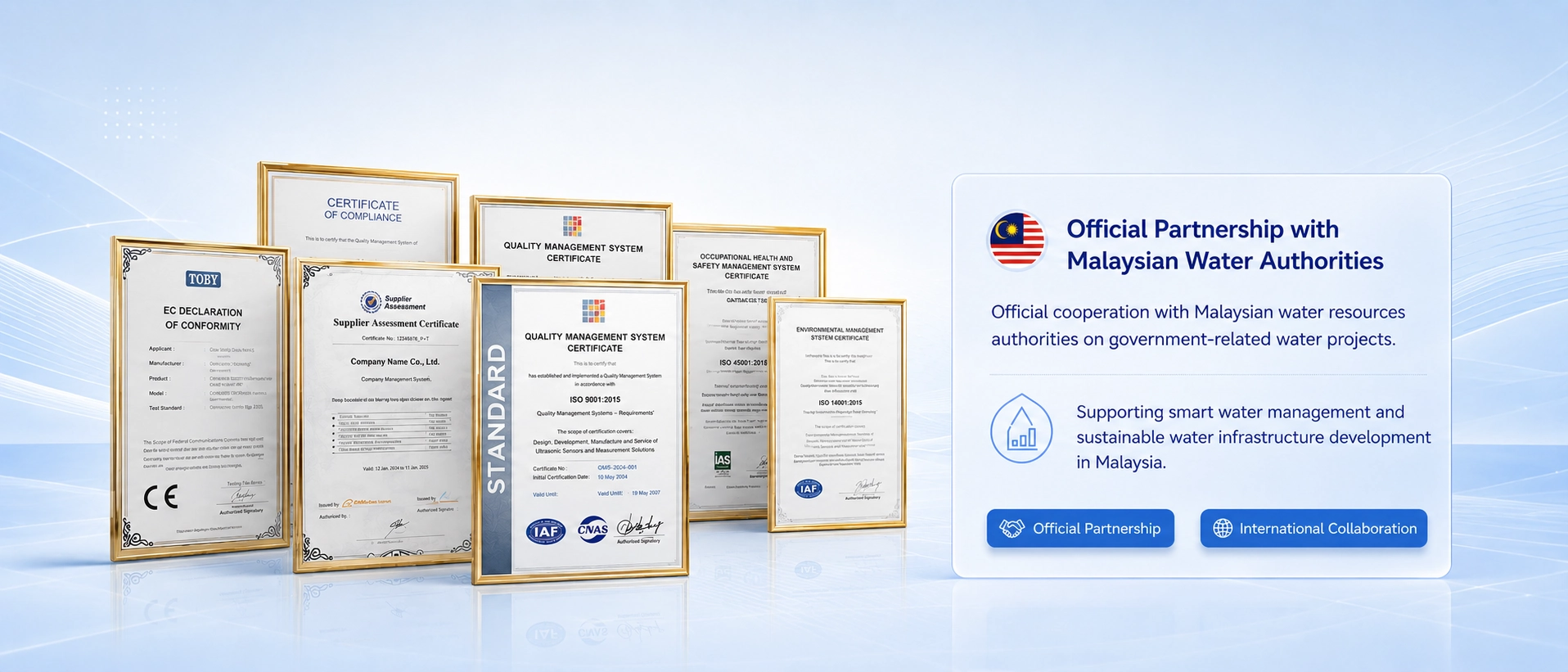 Ultrasonic product certifications and qualification certificates