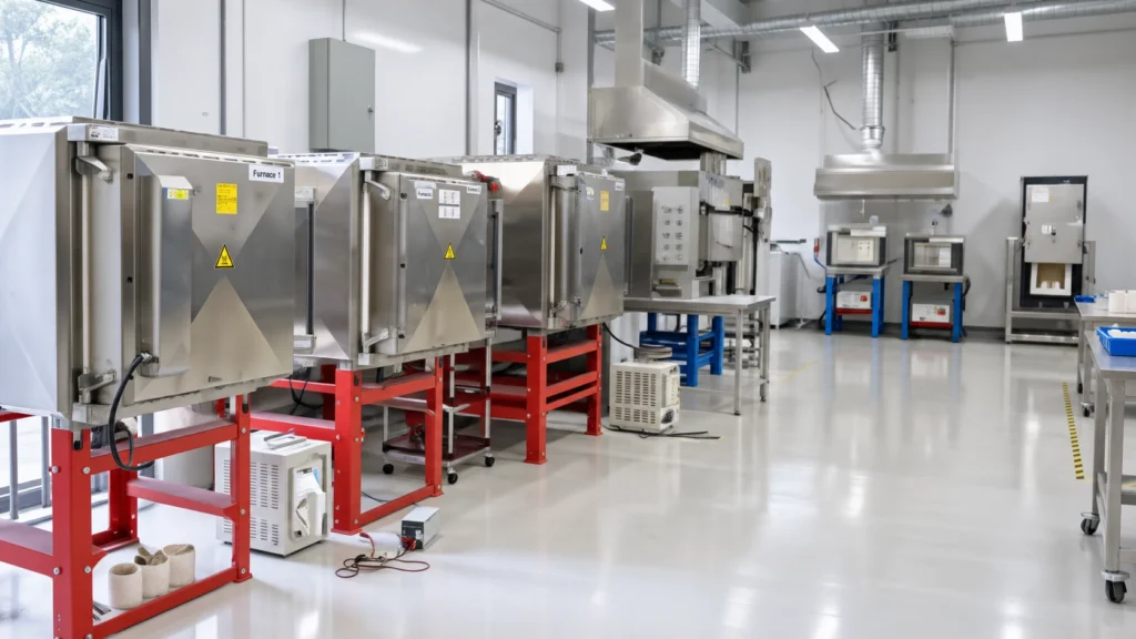 Industrial production and processing equipment in the manufacturing workshop